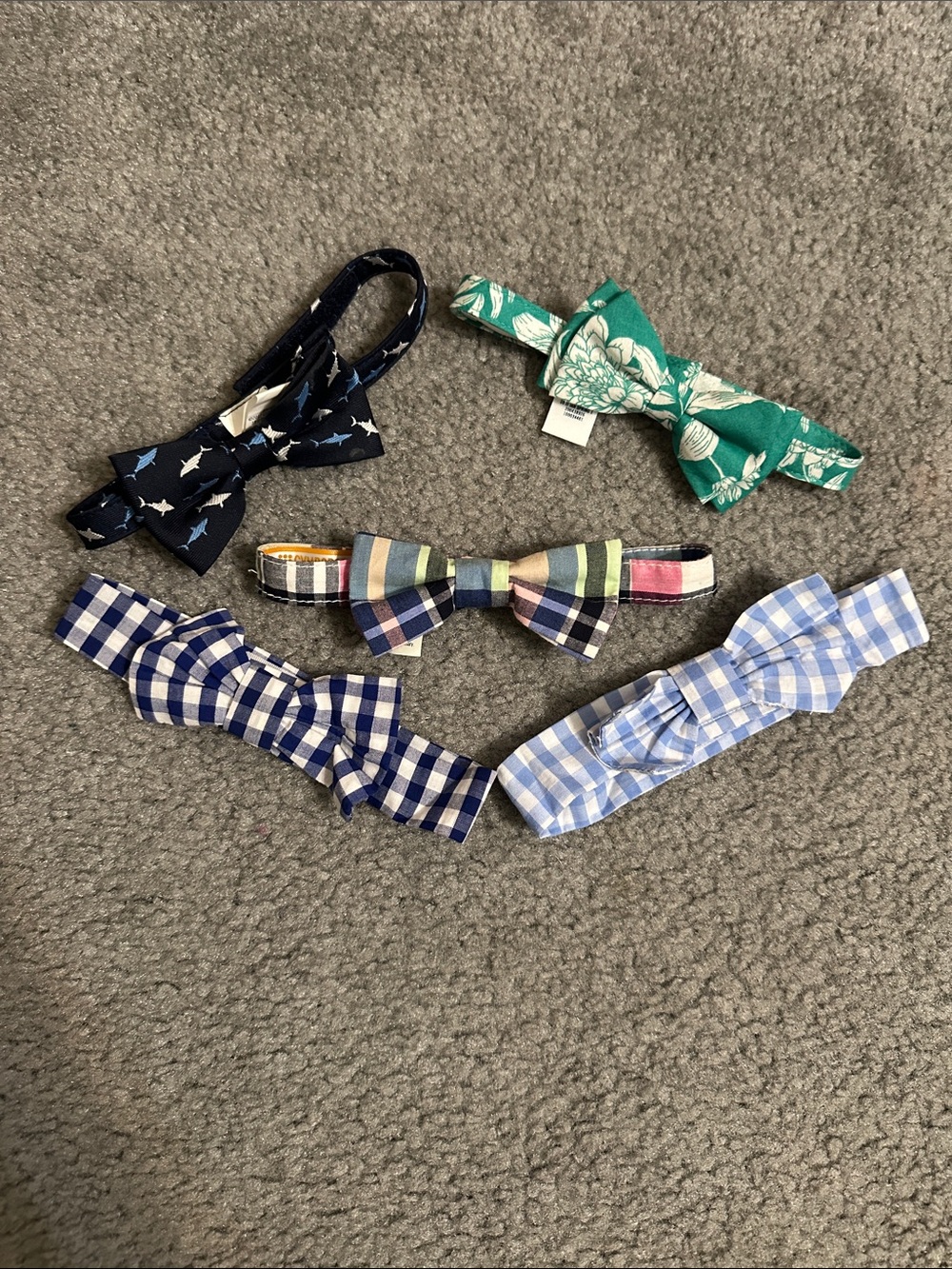 Janie and Jack Multicolor & Navy Bow Tie Set